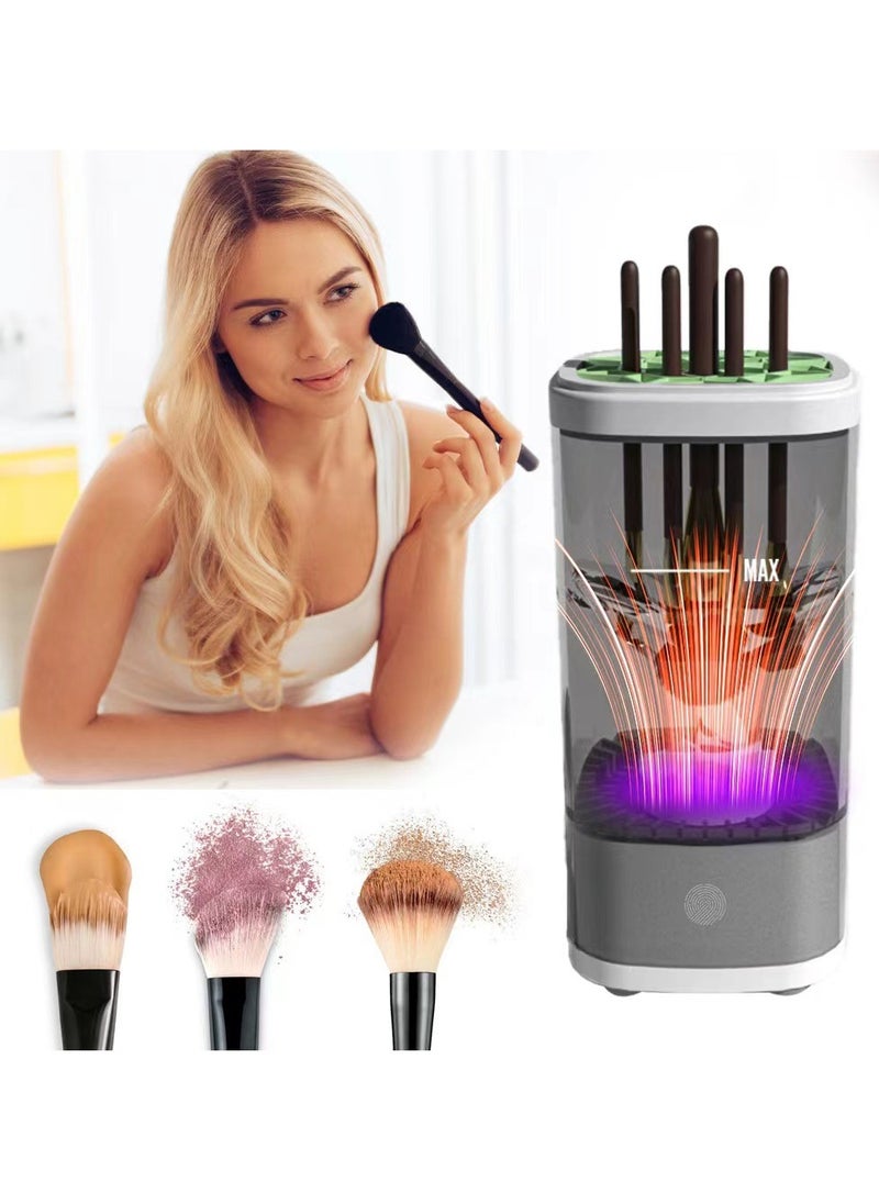 Furtey Electric makeup brush cleaner with fully automatic drying, makeup cleaner for all sizes of makeup brushes, makeup brush dustproof storage box, beauty tools, great gift for her  - Image 1