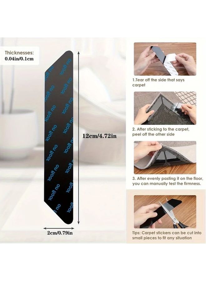 Thickened Carpet Anti Slip Fixer Double Sided Adhesive Sticker Gentleman Black - Image 4
