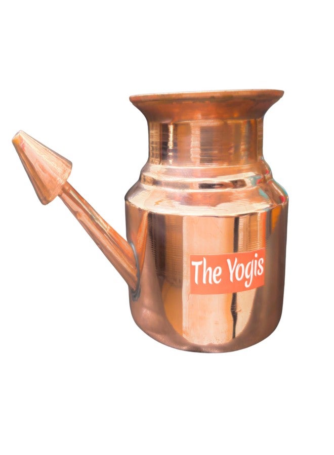 The Yogis Copper Neti Yoga and Ayurveda Jala Neti Pot for Sinus, Nose Irrigation and Cleaning 400ml - Image 1