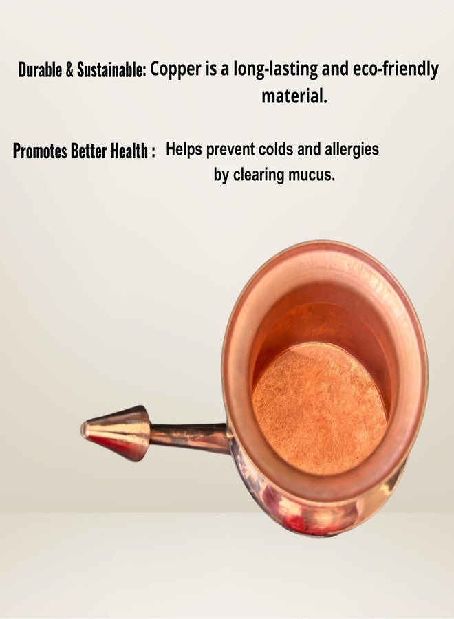 The Yogis Copper Neti Yoga and Ayurveda Jala Neti Pot for Sinus, Nose Irrigation and Cleaning 400ml - Image 4