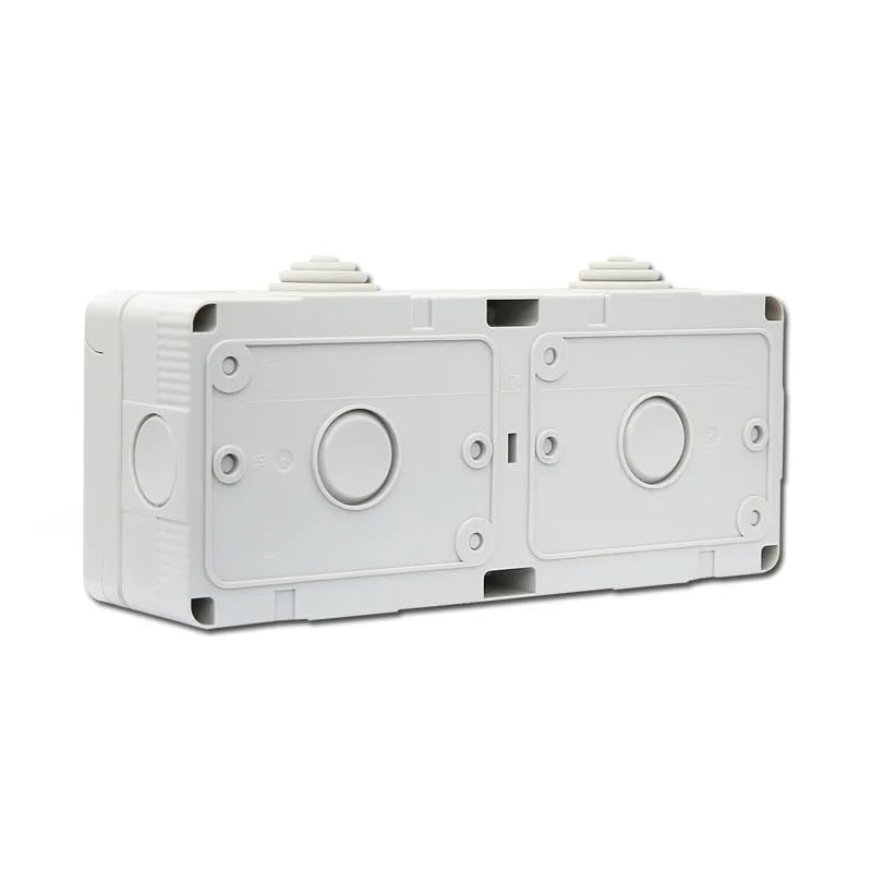 KEETII MART KEETII MART Water Proof Plastic Box with Switch and Socket gaurd Use in roof top Water Proof 3 Module and 2 Gang Double Wall Mount Three Phase Stainless Steel IP55 Manual Control Panel  - Image 2