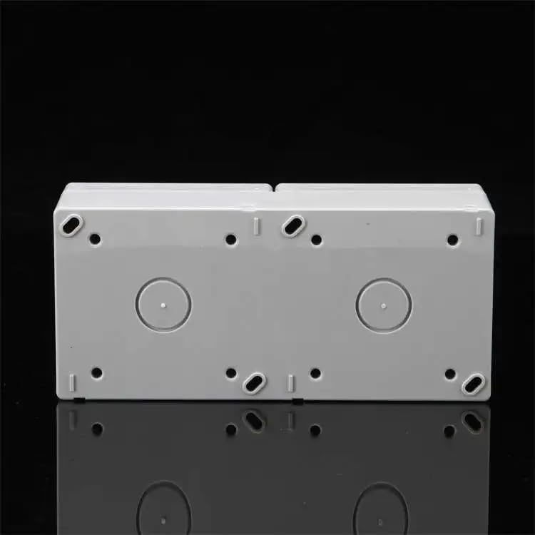 KEETII MART KEETII MART Water Proof Plastic Box with Switch and Socket gaurd Use in roof top Water Proof 3 Module and 2 Gang Double Wall Mount Three Phase Stainless Steel IP55 Manual Control Panel  - Image 3