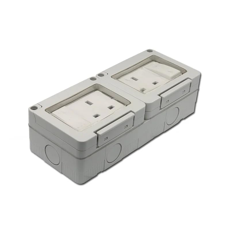 KEETII MART KEETII MART Water Proof Plastic Box with Switch and Socket gaurd Use in roof top Water Proof 3 Module and 2 Gang Double Wall Mount Three Phase Stainless Steel IP55 Manual Control Panel  - Image 5