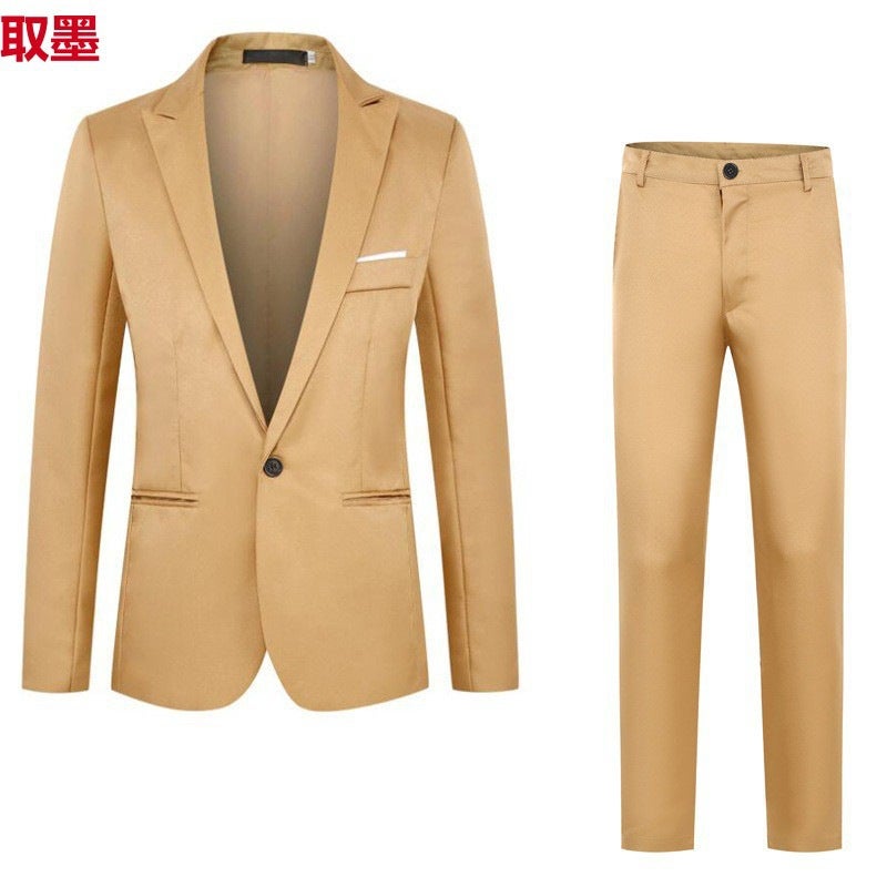 New Men'S Fashion Business Slim-Fit Suit Suit Men'S Casual Suit Two-Piece Set - Image 4