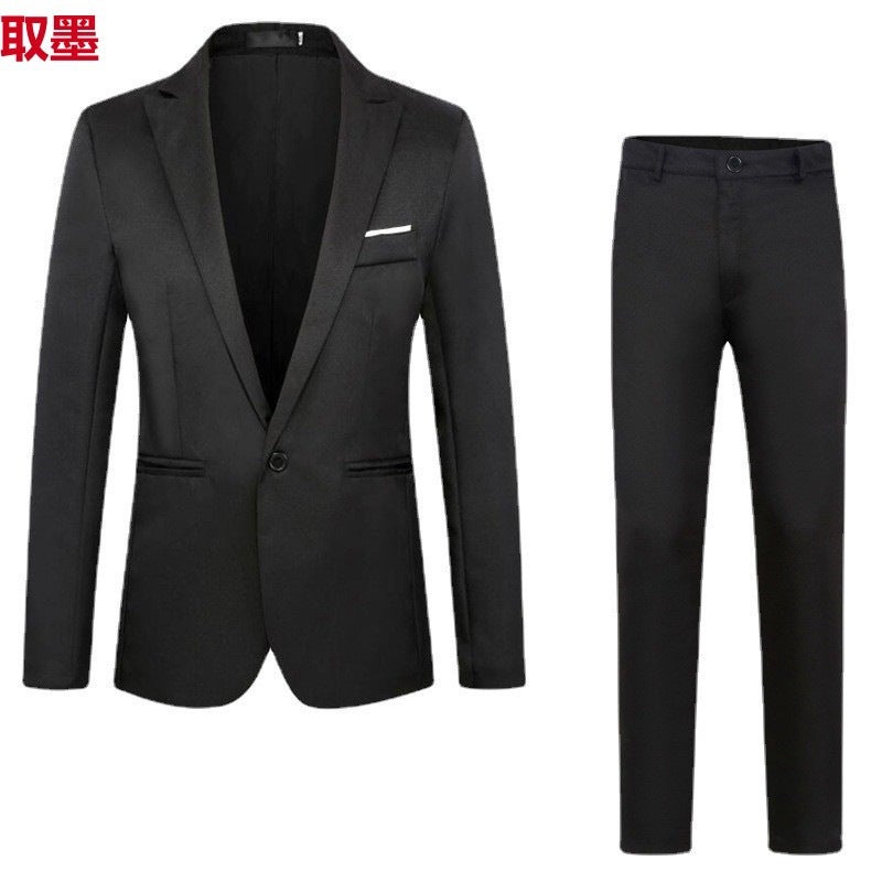 New Men'S Fashion Business Slim-Fit Suit Suit Men'S Casual Suit Two-Piece Set - Image 3