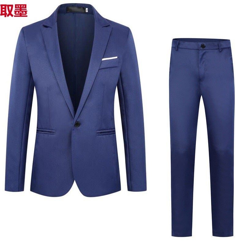 New Men'S Fashion Business Slim-Fit Suit Suit Men'S Casual Suit Two-Piece Set - Image 5