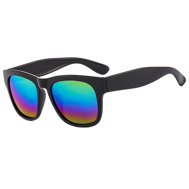 Generic Trendy Oversized Sunglasses Unisex UV400 Black frame + colorful 