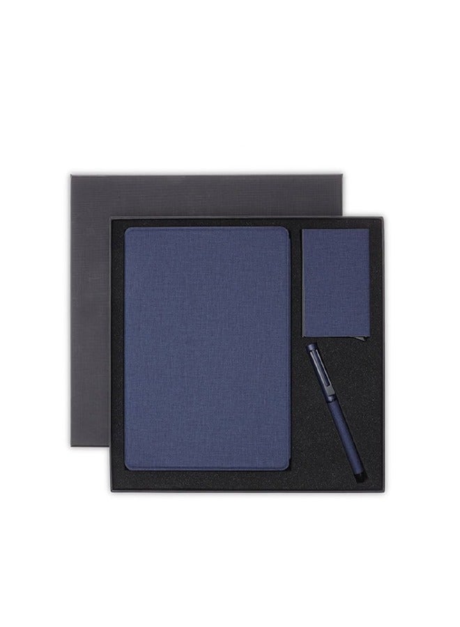 SANTHOME CHANGE ZERO Sustainable Gift Set with Refillable Notebook, Pen & Cardholder - Navy - Image 1