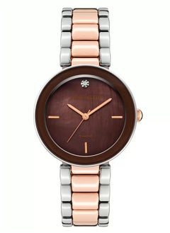 ANNE KLEIN آن كلاين ساعة انالوج للنساء من الستانلس ستيل AK1363BNRT  - Image 1