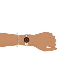 ANNE KLEIN آن كلاين ساعة انالوج للنساء من الستانلس ستيل AK1363BNRT  - Image 5