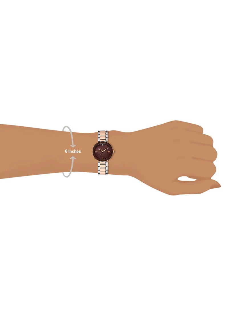 ANNE KLEIN آن كلاين ساعة انالوج للنساء من الستانلس ستيل AK1363BNRT - Image 5