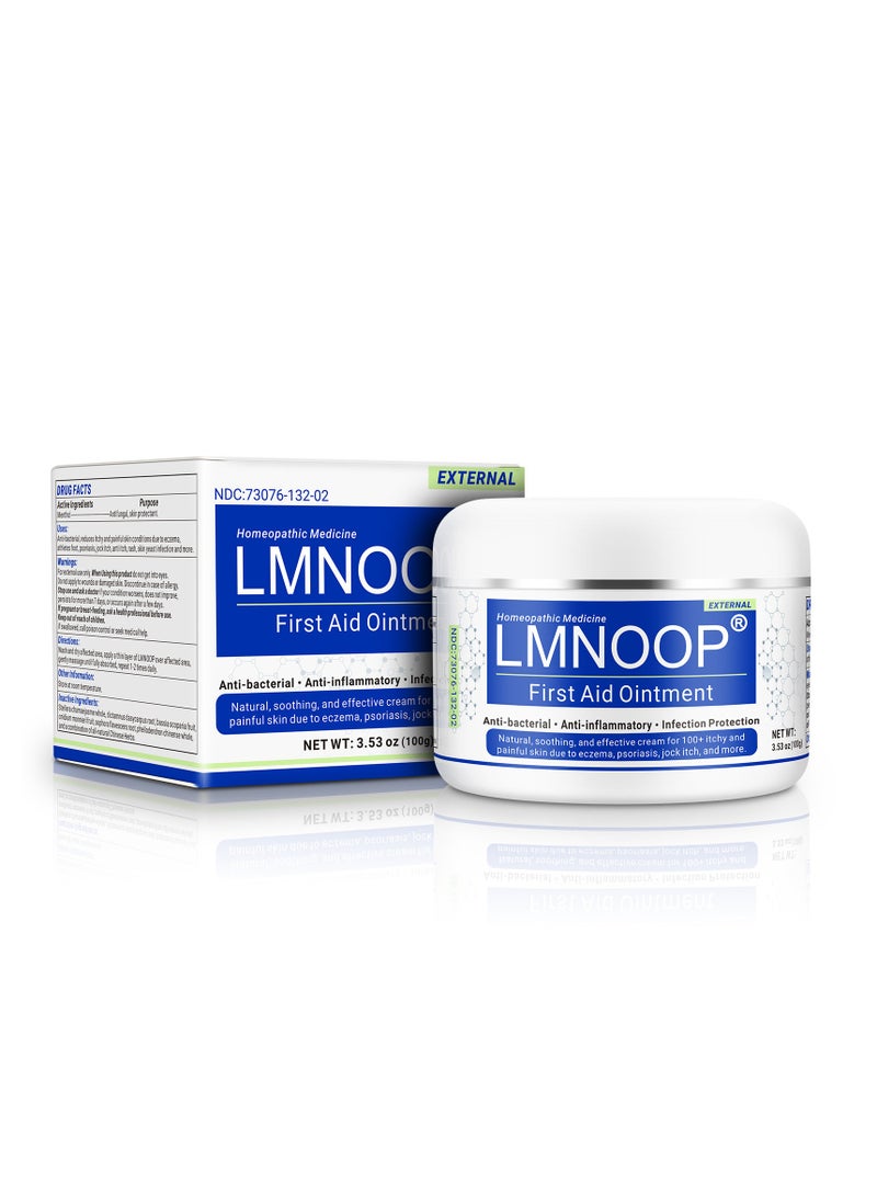 لمنوب Eczema Cream, Maximum Strength Therapeutic Ointment for Rashes, Psoriasis, Dermatitis, Urticaria, Tinea Foot, Jock Itch, Fungal Infection, Anti-Itch, Relieves Skin Sensitivity, Irritated 100g - Image 1