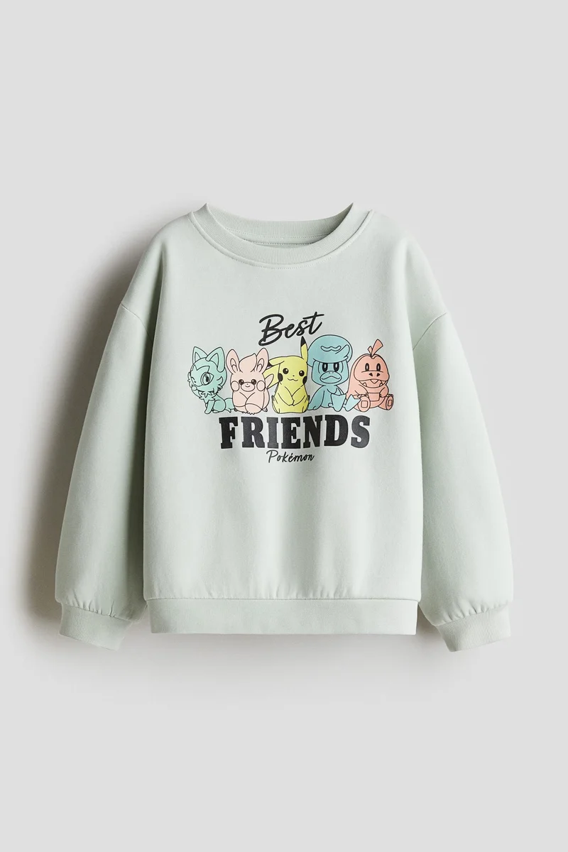 اتش اند ام سويت شيرت مزيّنة بطبعة