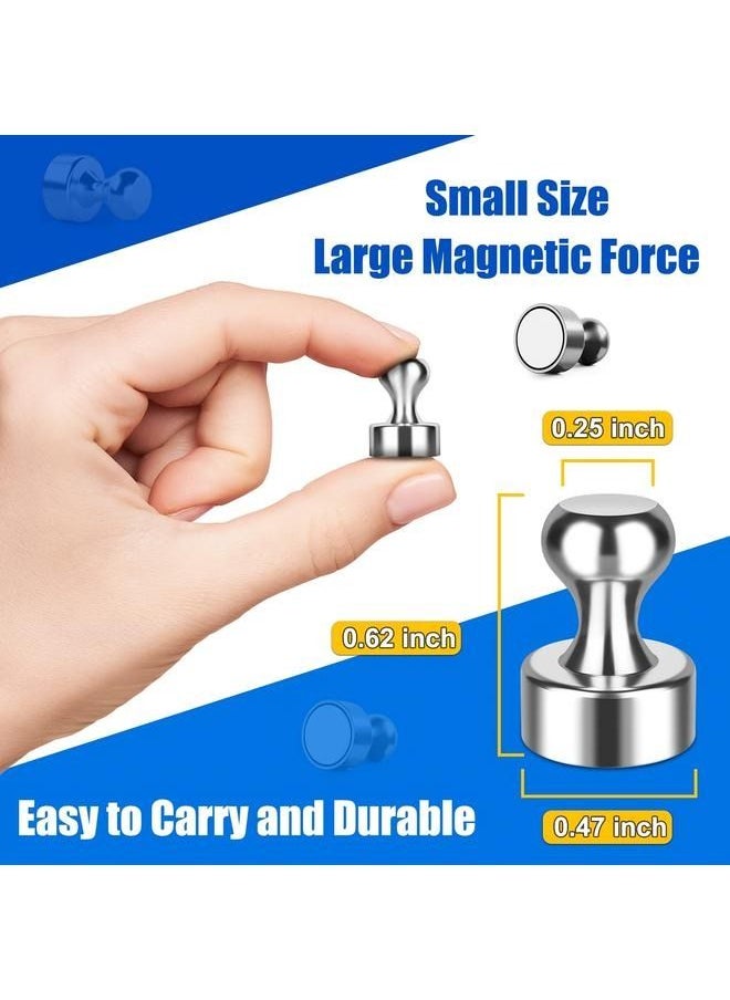 Arabest - 16 PCS Magnetic Push Pins, Whiteboard Magnets, Magnetic Thumb Tacks, Fridge Magnets, Neodymium Magnet Pins, Magnetic Pin, Office Magnets, Push Pins Magnets For Whiteboard, Fridge, Map, Kitchen - Image 1