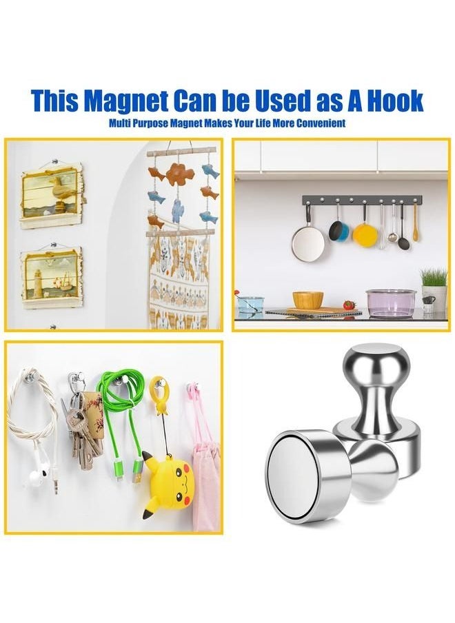 Arabest - 16 PCS Magnetic Push Pins, Whiteboard Magnets, Magnetic Thumb Tacks, Fridge Magnets, Neodymium Magnet Pins, Magnetic Pin, Office Magnets, Push Pins Magnets For Whiteboard, Fridge, Map, Kitchen - Image 1
