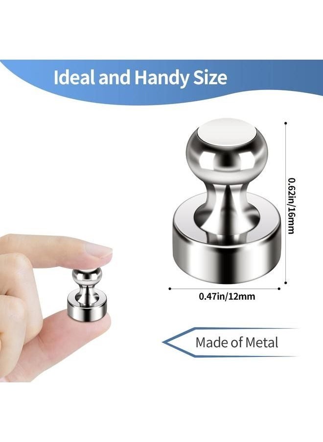 Arabest - 16 PCS Magnetic Push Pins, Whiteboard Magnets, Magnetic Thumb Tacks, Fridge Magnets, Neodymium Magnet Pins, Magnetic Pin, Office Magnets, Push Pins Magnets For Whiteboard, Fridge, Map, Kitchen - Image 1