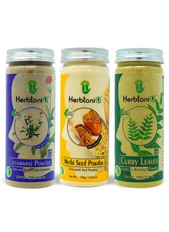 Herbtoniq 100% Natural Jatamansi Methi And Curry Powder For Hairfall Hair Care Regimens (450 Gram)  - Image 1