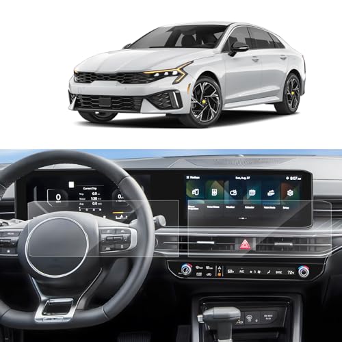 SKTU 4PCS for 2025 2026 Kia K5 Accessories Screen Protector 12.3 Inch for 2025 2026 Kia K5 (LXS/GT-Line/GT/EX) Navigation& Instrument Screen [Ultra Clear, Anti-Glare&Scratch] Kia K5 2025 2026 Accessories - Image 1