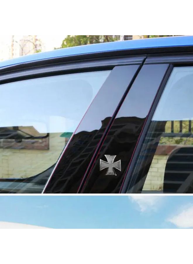 Iron Cross Chrome Metal Car Body Sticker Silvery Color Germany 1813 Malta Symbol Badge - Image 3