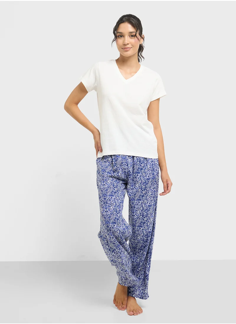 Ginger Cotton T-Shirt & Pyjama Set
