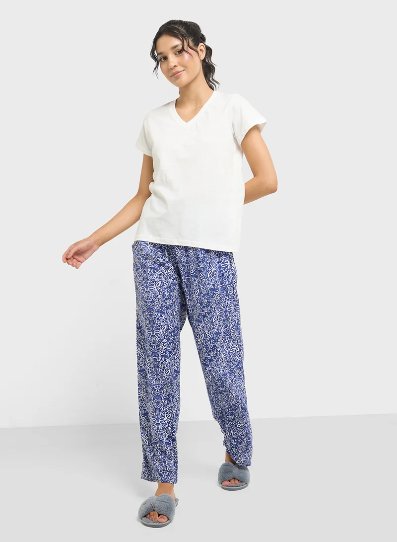 Ginger Cotton T-Shirt & Pyjama Set