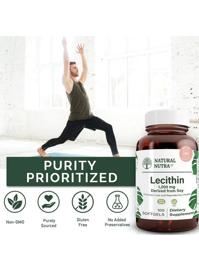 Natural Nutra Soy Lecithin Dietary Supplement Support Brain Functioning Liver Performance And Reproductive Health Infant Development Boost Brain Functioning Glutenfree Non Gmo 100 Softgels - Image 4