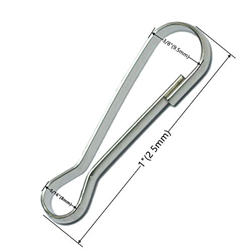 INNETOC 200 Pcs 1" (25mm) Metal Spring Hooks Purse Pulis Snap Clip for Lanyard Zipper Mask Pull Id Card (25mm, Nickel) - Image 5