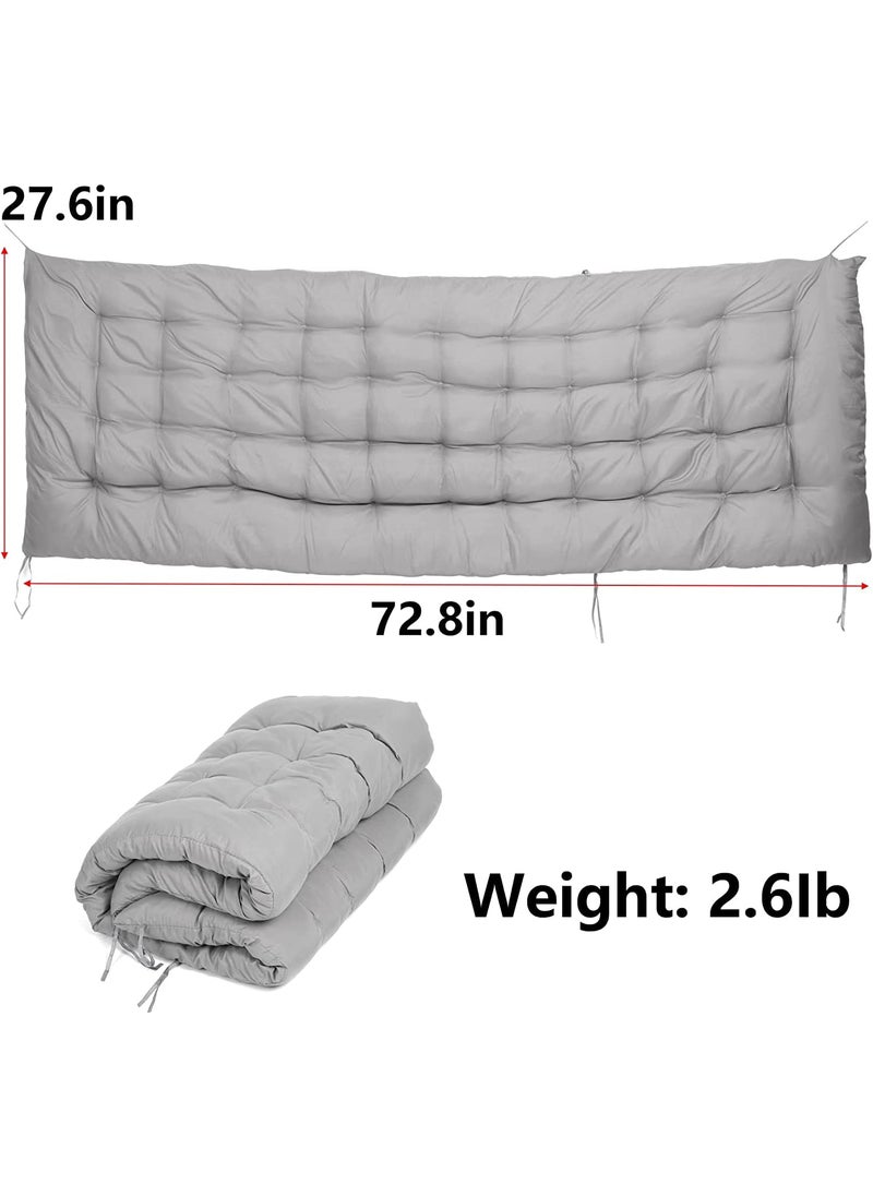 INDIAN DECOR INDIAN DECOR 80333 Soft Cotton Foldable Bed Mattress Soft and Comfortable Thick Cotton Foldable Sleeping Cot Mattress Pad for Traveling Hiking Backpacking 728x 276 Grey  - Image 2