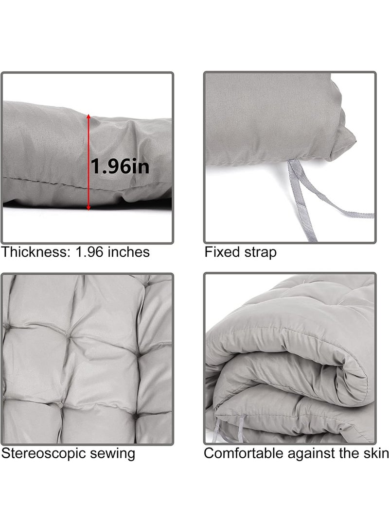 INDIAN DECOR INDIAN DECOR 80333 Soft Cotton Foldable Bed Mattress Soft and Comfortable Thick Cotton Foldable Sleeping Cot Mattress Pad for Traveling Hiking Backpacking 728x 276 Grey  - Image 3