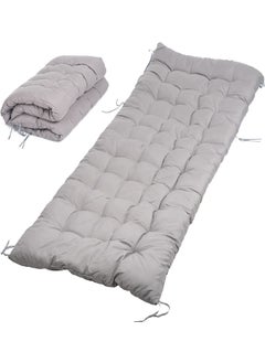 INDIAN DECOR INDIAN DECOR 80333 Soft Cotton Foldable Bed Mattress Soft and Comfortable Thick Cotton Foldable Sleeping Cot Mattress Pad for Traveling Hiking Backpacking 728x 276 Grey  - Image 1