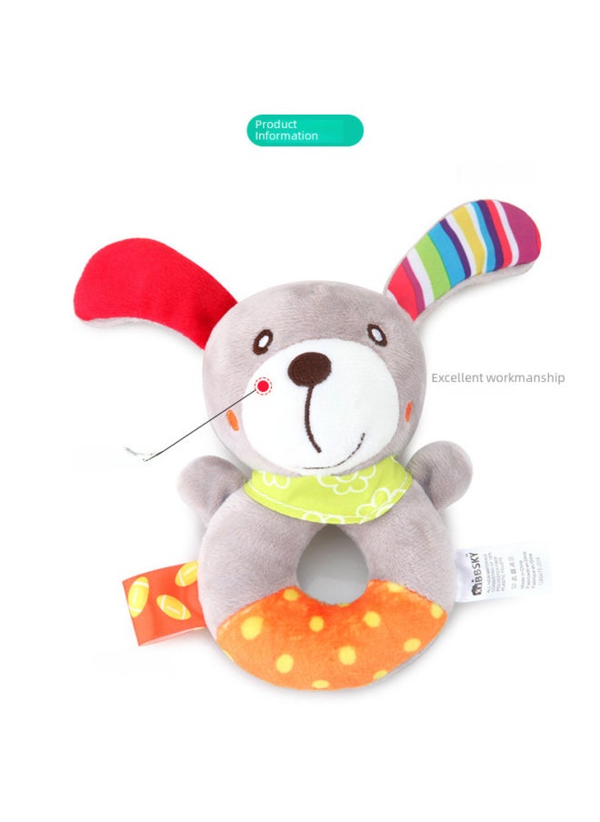 Cute Cartoon Animal Hand Shake Bell Toy Baby Hand Grab Ring Bell Plush Toy Round Shape Infant Sensory Stimulation-Color:Bee Hand Stick  - Image 3