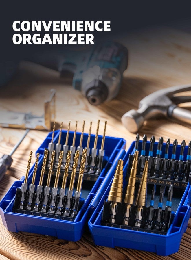 HIGHFIRE 30PCS Impact Driver Bit Set Include Screwdriver Bit Set,Step Drill Bit,Hex Shank Drill Bit with Tough Stackable Case, Idea for Hanging Pictures, Assembling Furniture and Home Tasks - Image 5