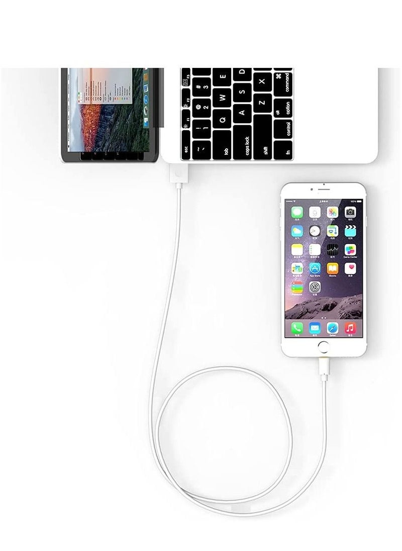 Lightning Cable iPhone Charger Cable 2M Extra Long Lightning to USB Cable Fast Charging & Syncing iPhone Cord for iPhone 11 Pro Xs Max X 8Plus 7Plus 6SPlus iPad White