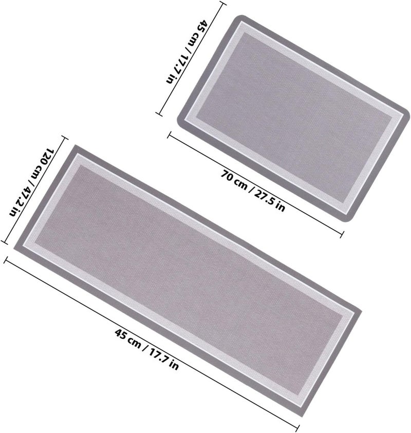 2pcs Anti-Slipping Kitchen Floor Mats Rug Water Resistant Absorbent Kitchen Ground Pads for Indoor Use Non-Skid Runner Rugs 45x70cm 45x120cm Set for Home Cooking Area - Image 3