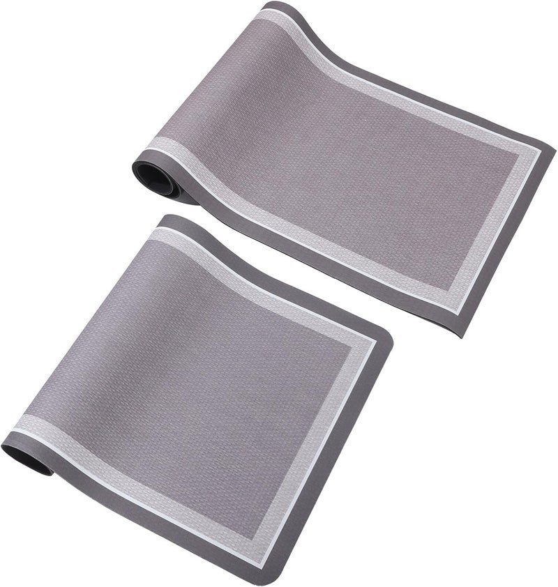 2pcs Anti-Slipping Kitchen Floor Mats Rug Water Resistant Absorbent Kitchen Ground Pads for Indoor Use Non-Skid Runner Rugs 45x70cm 45x120cm Set for Home Cooking Area - Image 1