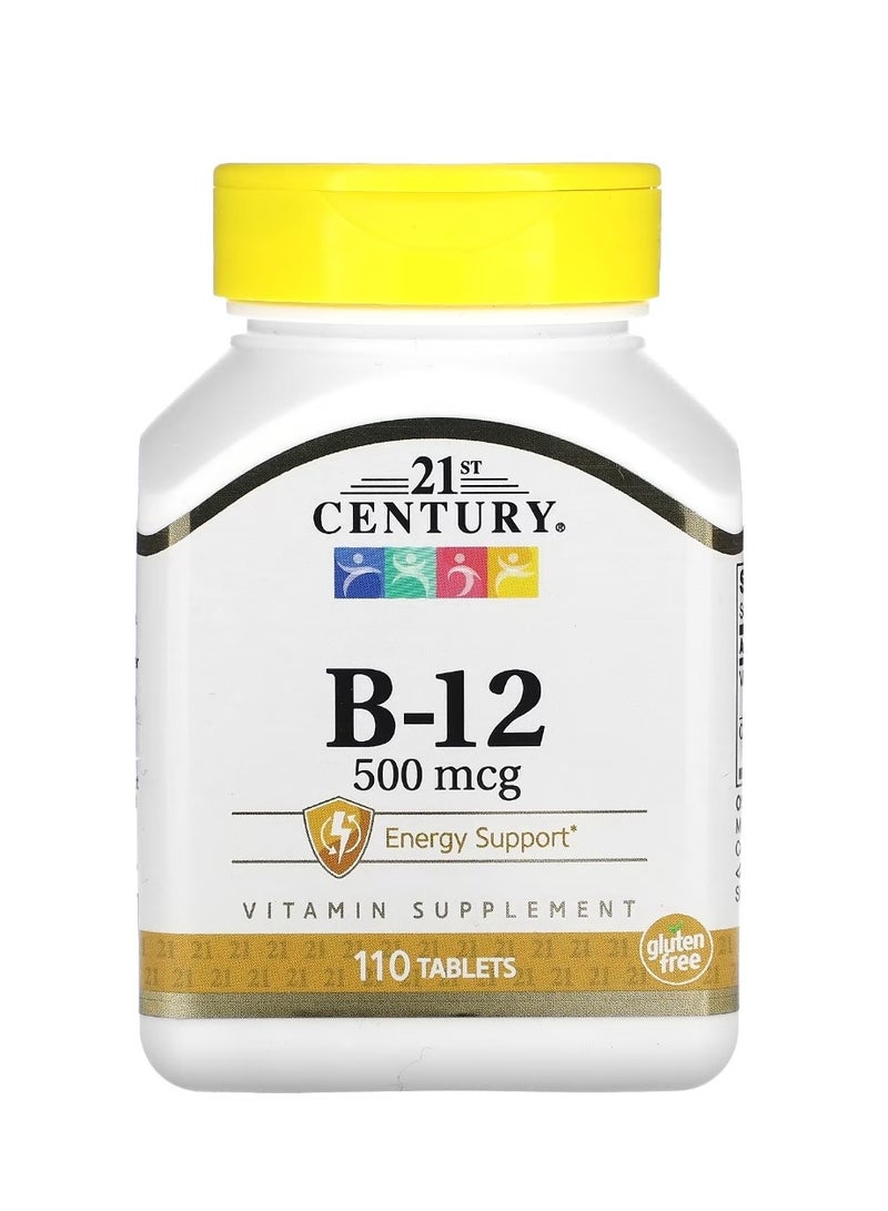 القرن الحادي والعشرون فيتامين ب12 500 ميكروجرام 110 قرص - Image 1
