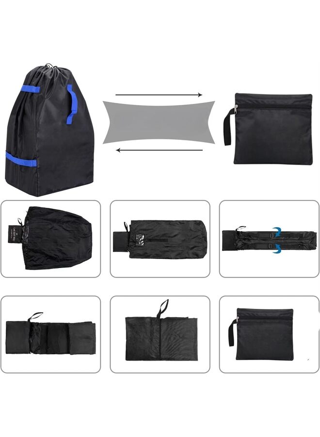 Car Seat Travel Bag Backpack for Air Travel Universal Infant Carseat Gate Check Bag Cover for Airplane, Foldable with Pouch (Color : Blue) - Image 3
