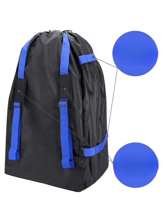 Car Seat Travel Bag Backpack for Air Travel Universal Infant Carseat Gate Check Bag Cover for Airplane, Foldable with Pouch (Color : Blue) - Image 1