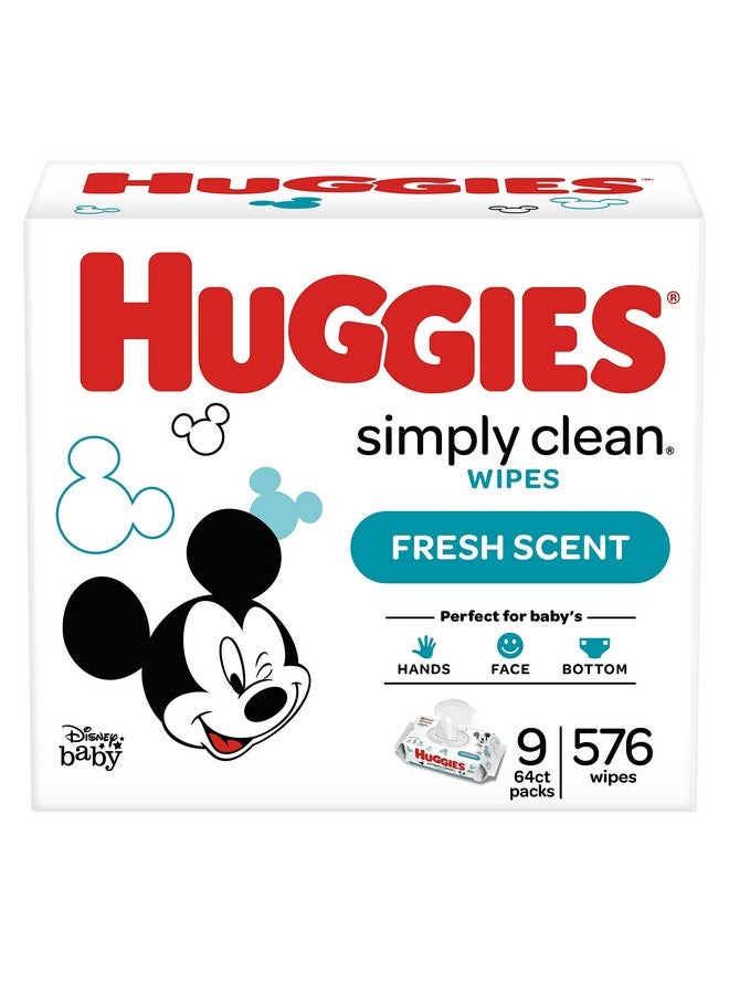 HUGGIES Huggies Simply Clean Baby Wipes, 9 Pack, 576 Sheets Total - Image 1