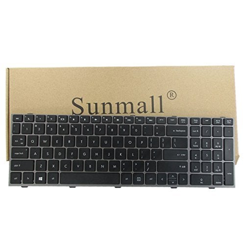 SUNMALL New Laptop Keyboard with Frame for HP ProBook 4540s 4540 4545s Series Compatible with Part Number 702237-001 683491-001 701485-001 Black US Layout - Image 1