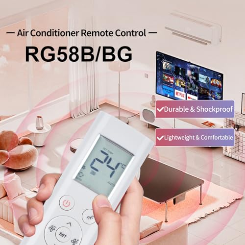 WDZP RG58BBGE New Replace for Midea Air Conditioner Remote Control RG58B1BGE RG58BBGEU1 RG58BBGEF RG58A2BGEF RG58ABGEF RG58B1BGEF RG58A4BGEF and More - Image 3