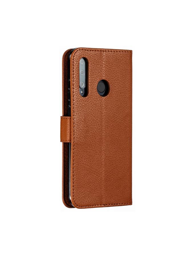 اس-توب جراب جلدي أفقي قابل للطي بنمط ريشة من الليتشي مع محفظة وحامل وفتحات للبطاقات لهاتف Huawei Honor 10i / P Smart+ 2019 / Honor 20i / Honor 10 Lite - Image 4