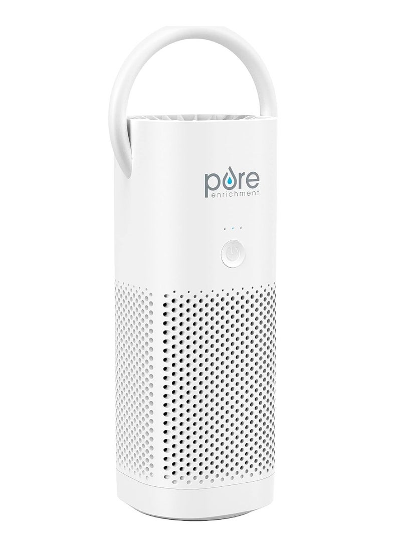 Pure Enrichment Pure Enrichment® PureZone™ Mini Portable Air Purifier - Cordless True HEPA Filter Cleans Air & Eliminates 99.97% of Dust, Odors, & Allergens Close to You - Cars, School, & Office (White)  - Image 1