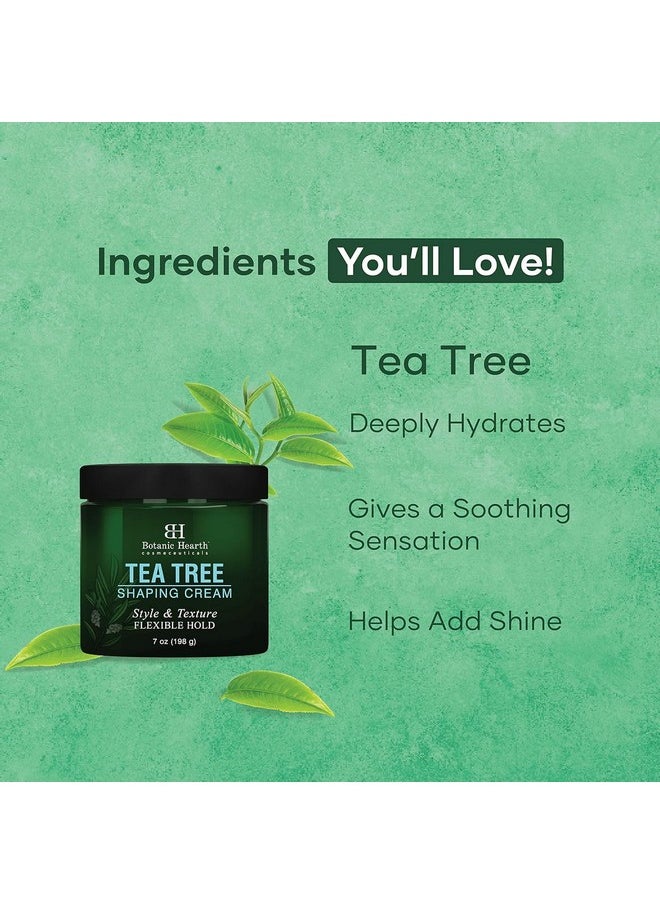 Botanic Hearth Botanic Hearth Tea Tree Shaping Cream, Hair Styling Cream with Collagen & Biotin - Style & Texture, Strong & Flexible Hold, for All Hair Types - Men and Women - Made in USA - 7 oz  - Image 2
