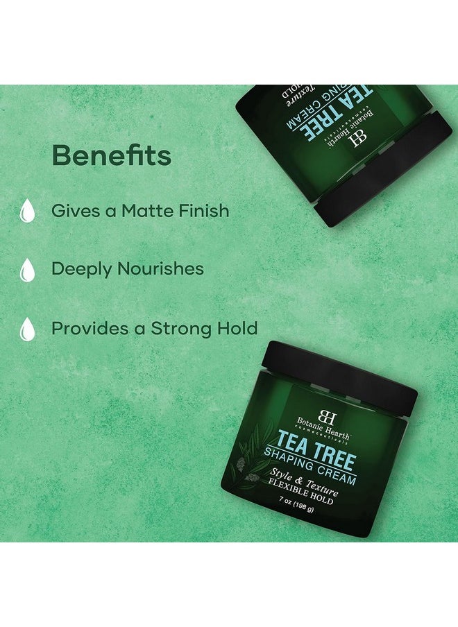 Botanic Hearth Botanic Hearth Tea Tree Shaping Cream, Hair Styling Cream with Collagen & Biotin - Style & Texture, Strong & Flexible Hold, for All Hair Types - Men and Women - Made in USA - 7 oz  - Image 3