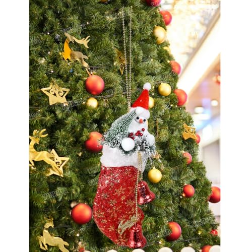 VikriDA 1Pc Snowman Red Pouch Hanging Ornament | Cute Snowman Christmas Tree Decoration for Xmas Home & Party Décor - Image 5