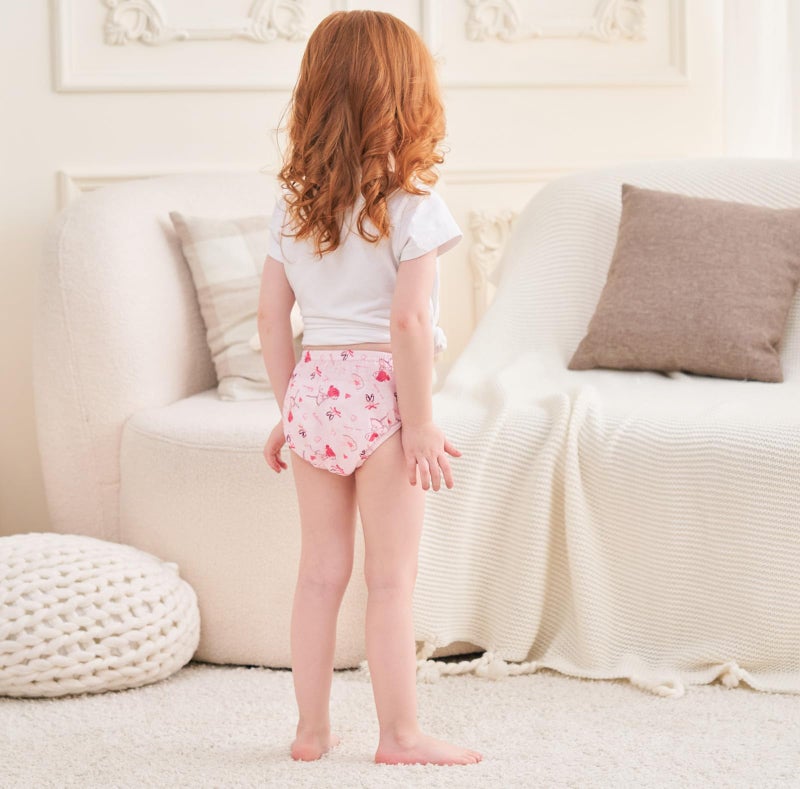 CHUNG Little Girls Toddlers Cotton Briefs Panties Underwear 5 Pack, Ballerina, 3-4Y - Image 5