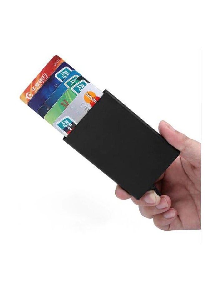 Metallic Casual Automatic Unique Credit Cards Holder Wallet - Image 1