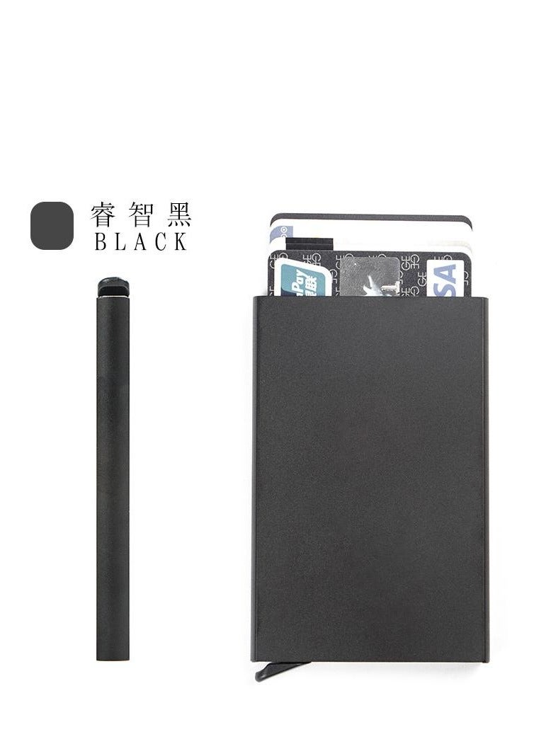 Metallic Casual Automatic Unique Credit Cards Holder Wallet - Image 4
