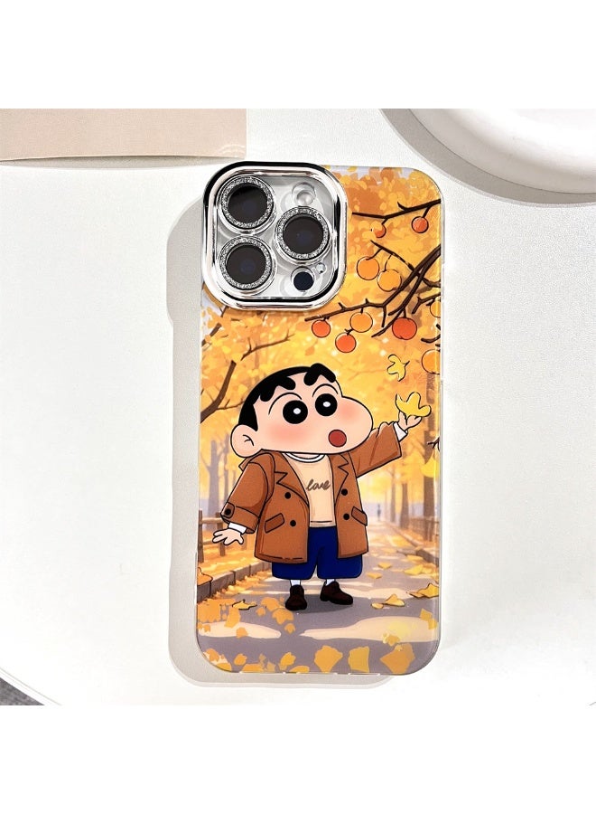 NIBEMINENT Autumn Crayons Shin Protective TPU Case Cover For iPhone 15 Plus Clear - Image 1
